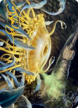 Flumph Art Card (Gold-Stamped Signature) 12 card from Art Series: Adventures in the Forgotten Realms