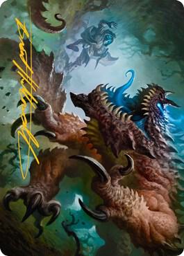 Basilisk Art Card (Gold-Stamped Signature) 9 card from Art Series: Adventures in the Forgotten Realms