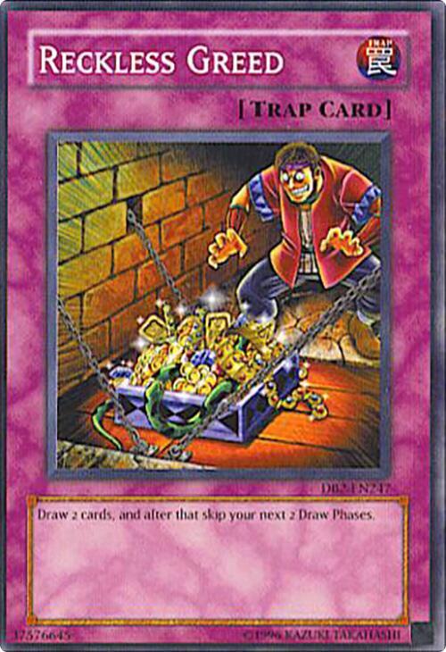 Reckless Greed DB2-EN247 card from Dark Beginning 2