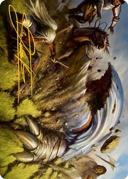 Bulette Art Card (Gold-Stamped Signature) 16 card from Art Series: Adventures in the Forgotten Realms