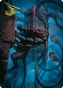 Displacer Beast Art Card (Gold-Stamped Signature) 8 card from Art Series: Adventures in the Forgotten Realms