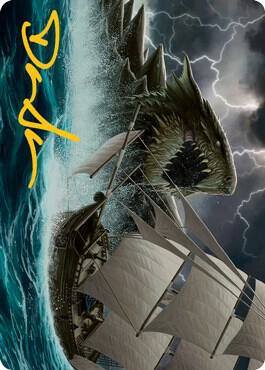Dragon Turtle Art Card (Gold-Stamped Signature) 10 card from Art Series: Adventures in the Forgotten Realms