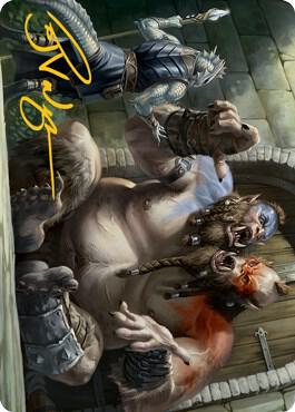 Ettin Art Card (Gold-Stamped Signature) 13 card from Art Series: Adventures in the Forgotten Realms