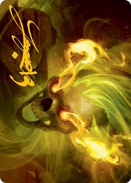 Flameskull Art Card (Gold-Stamped Signature) 14 card from Art Series: Adventures in the Forgotten Realms