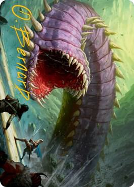 Purple Worm Art Card (Gold-Stamped Signature) 3 card from Art Series: Adventures in the Forgotten Realms