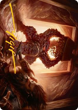 Xorn Art Card (Gold-Stamped Signature) 23 card from Art Series: Adventures in the Forgotten Realms