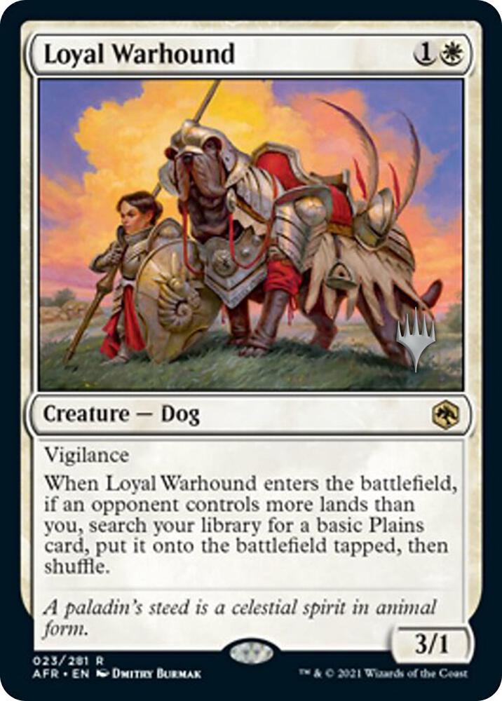 Loyal Warhound 23 card from Promo Pack: Adventures in the Forgotten Realms