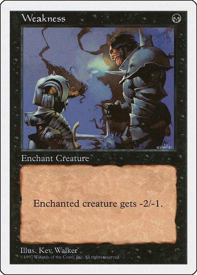Weakness card from Fifth Edition