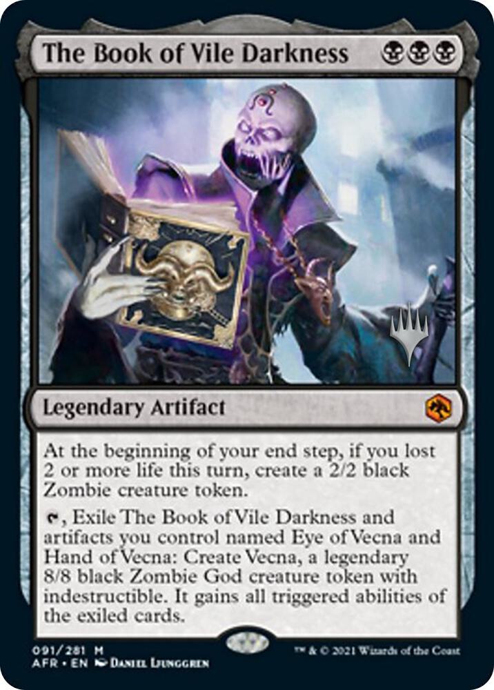 The Book of Vile Darkness 91 card from Promo Pack: Adventures in the Forgotten Realms