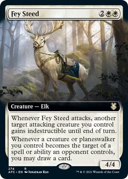Fey Steed (Extended Art) 274 card from Commander: Adventures in the Forgotten Realms