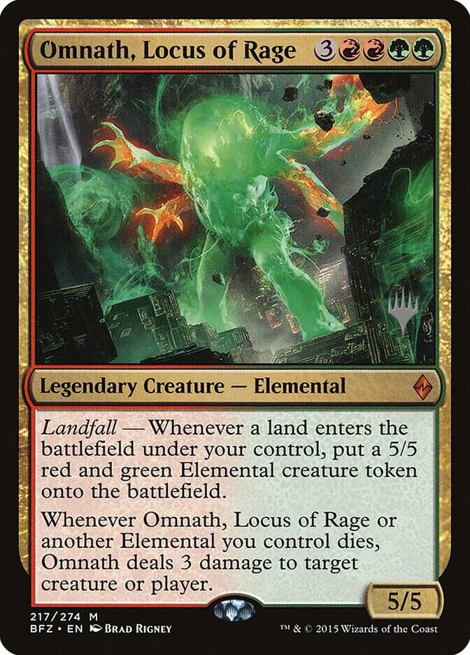 Omnath, Locus of Rage 217 card from Promo Pack: Adventures in the Forgotten Realms