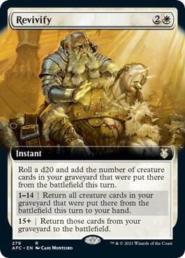 Revivify (Extended Art) 279 card from Commander: Adventures in the Forgotten Realms
