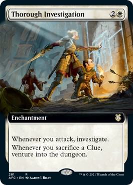 Thorough Investigation (Extended Art) 281 card from Commander: Adventures in the Forgotten Realms