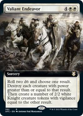 Valiant Endeavor (Extended Art) 282 card from Commander: Adventures in the Forgotten Realms