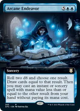 Arcane Endeavor (Extended Art) 283 card from Commander: Adventures in the Forgotten Realms