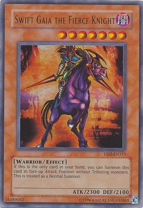 Swift Gaia the Fierce Knight DB2-EN111 card from Dark Beginning 2