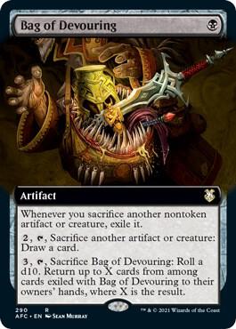 Bag of Devouring (Extended Art) 290 card from Commander: Adventures in the Forgotten Realms