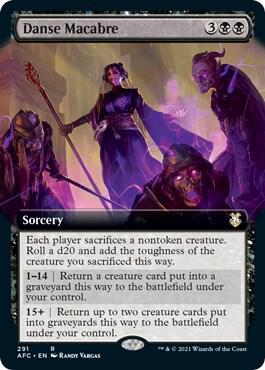 Danse Macabre (Extended Art) 291 card from Commander: Adventures in the Forgotten Realms