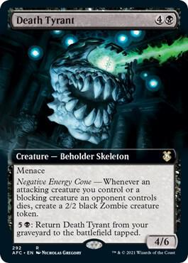 Death Tyrant (Extended Art) 292 card from Commander: Adventures in the Forgotten Realms