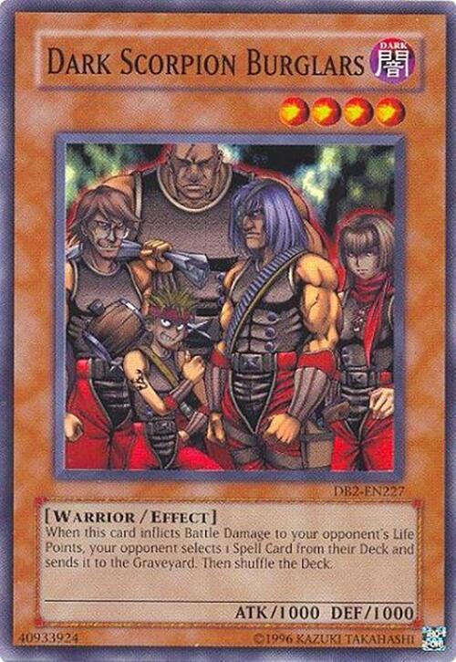 Dark Scorpion Burglars DB2-EN227 card from Dark Beginning 2