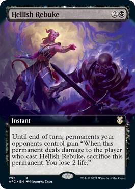 Hellish Rebuke (Extended Art) 295 card from Commander: Adventures in the Forgotten Realms