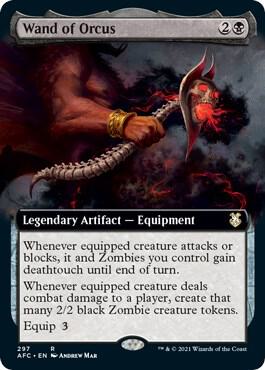Wand of Orcus (Extended Art) 297 card from Commander: Adventures in the Forgotten Realms
