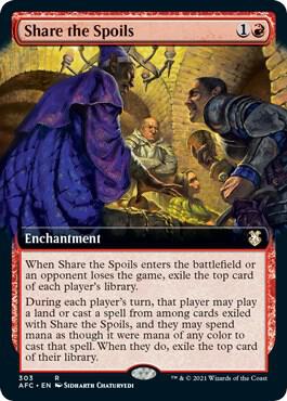 Share the Spoils (Extended Art) 303 card from Commander: Adventures in the Forgotten Realms