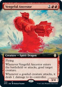 Vengeful Ancestor (Extended Art) 304 card from Commander: Adventures in the Forgotten Realms