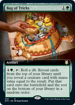 Bag of Tricks (Extended Art) 306 card from Commander: Adventures in the Forgotten Realms