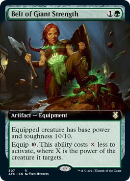 Belt of Giant Strength (Extended Art) 307 card from Commander: Adventures in the Forgotten Realms
