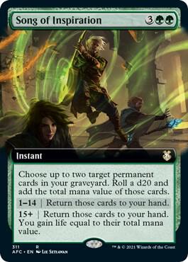 Song of Inspiration (Extended Art) 311 card from Commander: Adventures in the Forgotten Realms