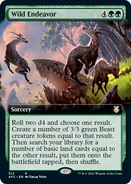 Wild Endeavor (Extended Art) 312 card from Commander: Adventures in the Forgotten Realms