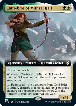 Catti-brie of Mithral Hall (Extended Art) 313 card from Commander: Adventures in the Forgotten Realms