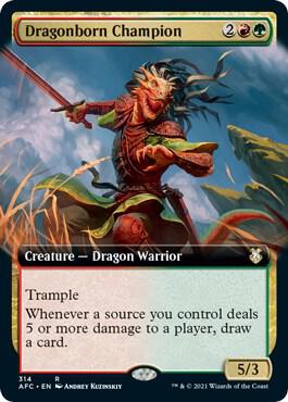 Dragonborn Champion (Extended Art) 314 card from Commander: Adventures in the Forgotten Realms