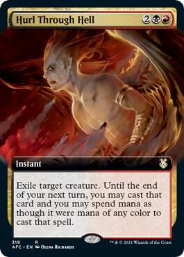 Hurl Through Hell (Extended Art) 318 card from Commander: Adventures in the Forgotten Realms