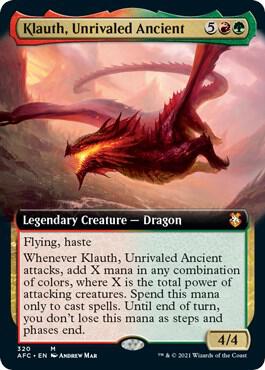 Klauth, Unrivaled Ancient (Extended Art) 320 card from Commander: Adventures in the Forgotten Realms