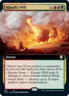 Klauth's Will (Extended Art) 321 card from Commander: Adventures in the Forgotten Realms