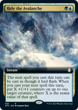 Ride the Avalanche (Extended Art) 325 card from Commander: Adventures in the Forgotten Realms