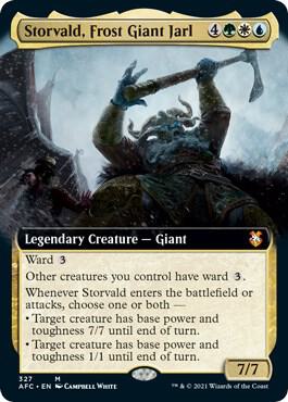 Storvald, Frost Giant Jarl (Extended Art) 327 card from Commander: Adventures in the Forgotten Realms