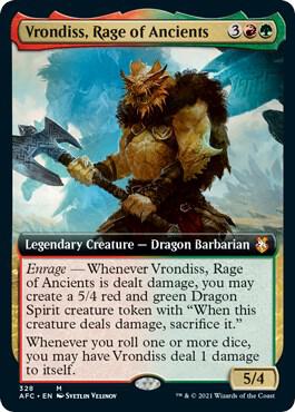 Vrondiss, Rage of Ancients (Extended Art) 328 card from Commander: Adventures in the Forgotten Realms
