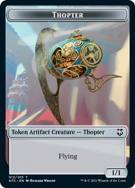 Thopter // Treasure Double-Sided Token 12 // 15 card from Commander: Adventures in the Forgotten Realms