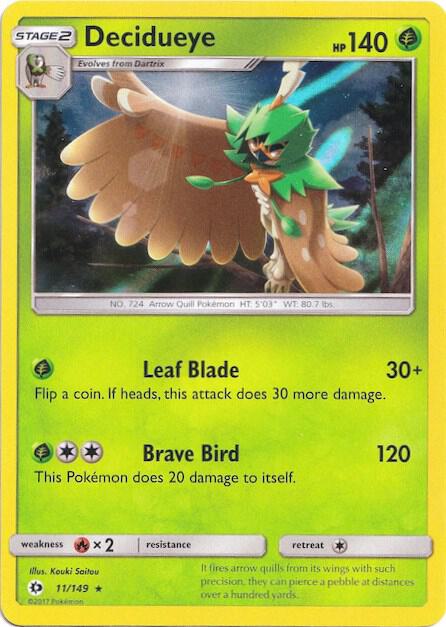 Decidueye - 11/149 (Water Web Holo) 011/149 card from Miscellaneous Cards & Products