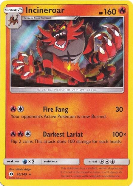 Incineroar - 26/149 (Water Web Holo) 026/149 card from Miscellaneous Cards & Products