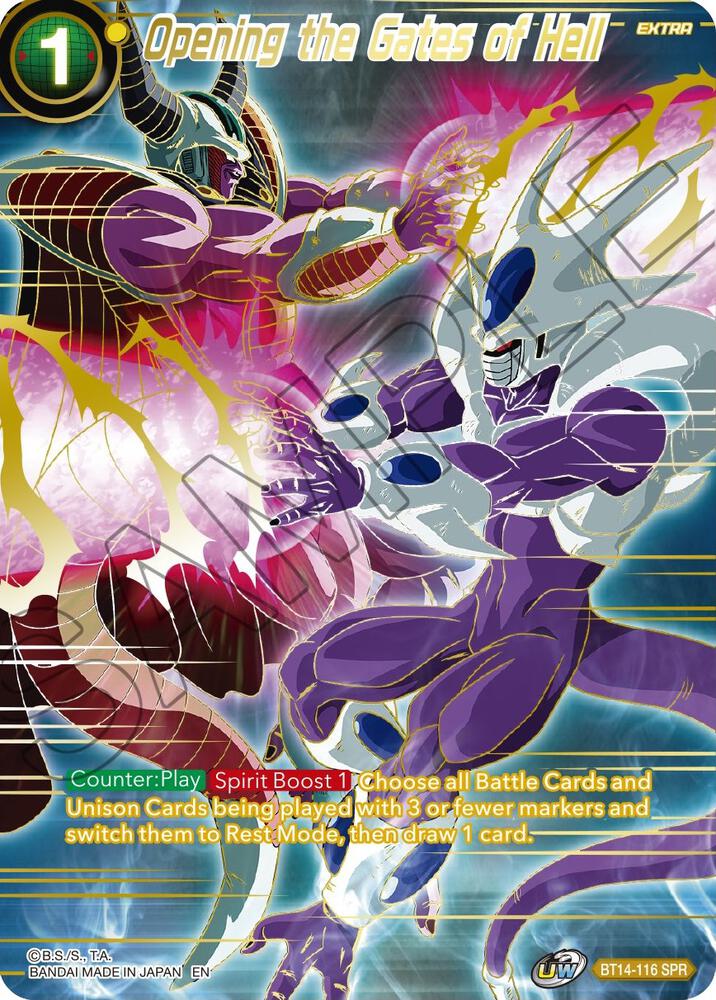 Opening the Gates of Hell (SPR) BT14-116 card from Cross Spirits