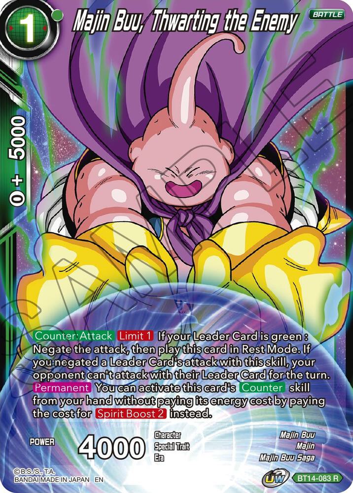 Majin Buu, Thwarting the Enemy BT14-083 card from Cross Spirits
