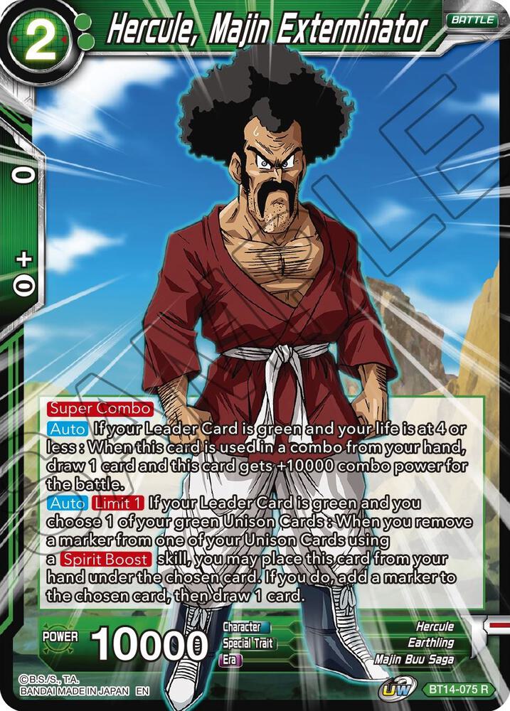 Hercule, Majin Exterminator BT14-075 card from Cross Spirits