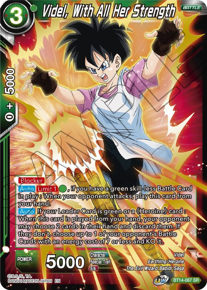 Videl, With All Her Strength BT14-067 card from Cross Spirits
