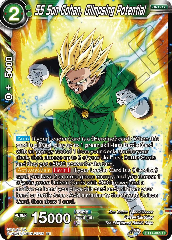 SS Son Gohan, Glimpsing Potential BT14-065 card from Cross Spirits