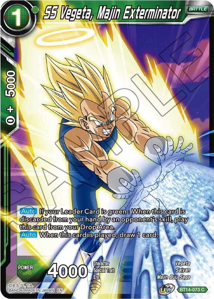 SS Vegeta, Majin Exterminator BT14-073 card from Cross Spirits