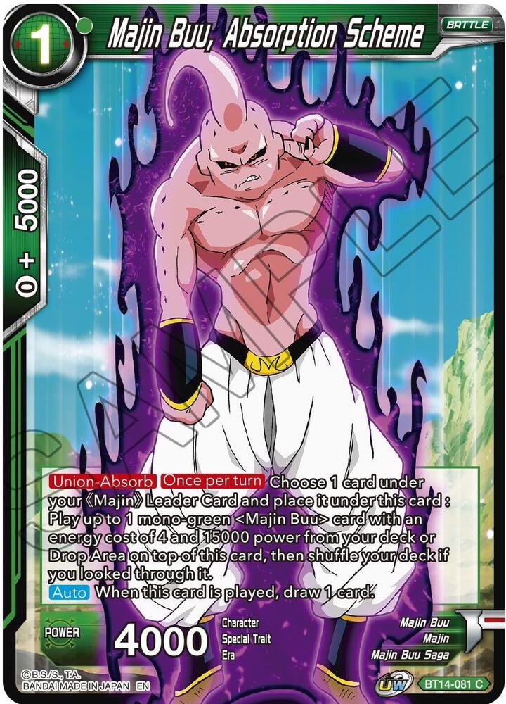 Majin Buu, Absorption Scheme BT14-081 card from Cross Spirits